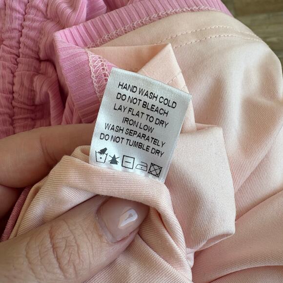 MORE TO COME Audrina Pink Ribbed Cami Mini Dress Size S - Picture 4 of 6